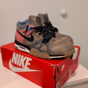 Nike Brown and Pink Sneakers Retro-Inspired Suede